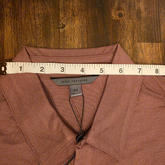 John Varvatos Polo Shirt Men's XS Mauvewood Peace Sign Logo K6497S24 NWT - Picture 5 of 14